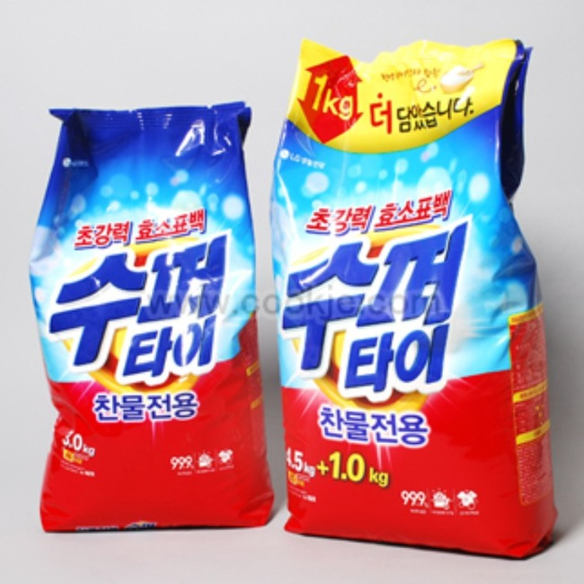 수퍼타이 (3kg/4.5kg)/가루비누/세탁세제 리뷰 이미지 1