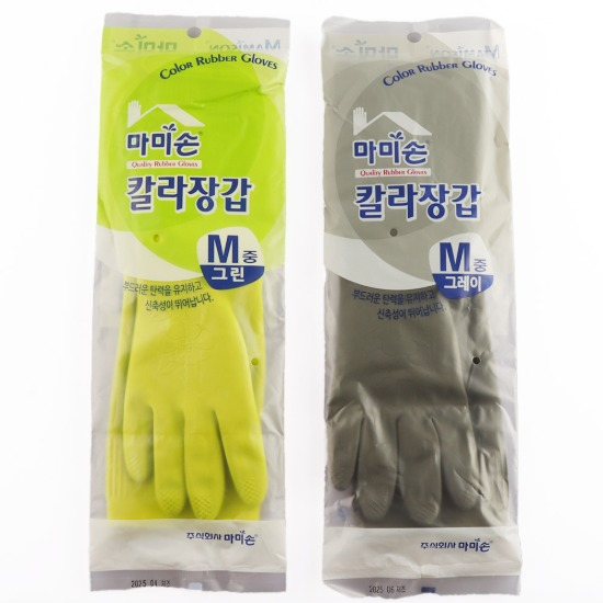 마미손 칼라 고무장갑 설겆이 주방용/10개입 리뷰 이미지 1