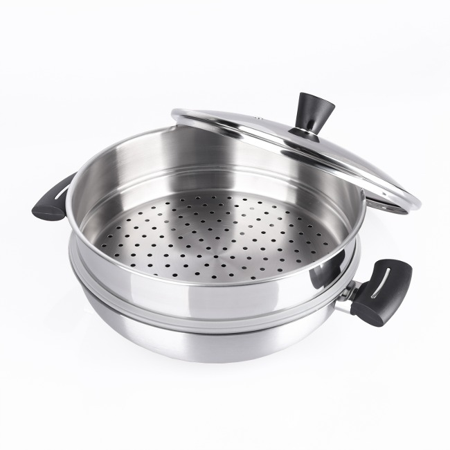 [키친아트] 레트로 2단 찜냄비 인덕션 찜 전골 샤브 냄비 솥 찜기 찜통 리뷰 이미지 1