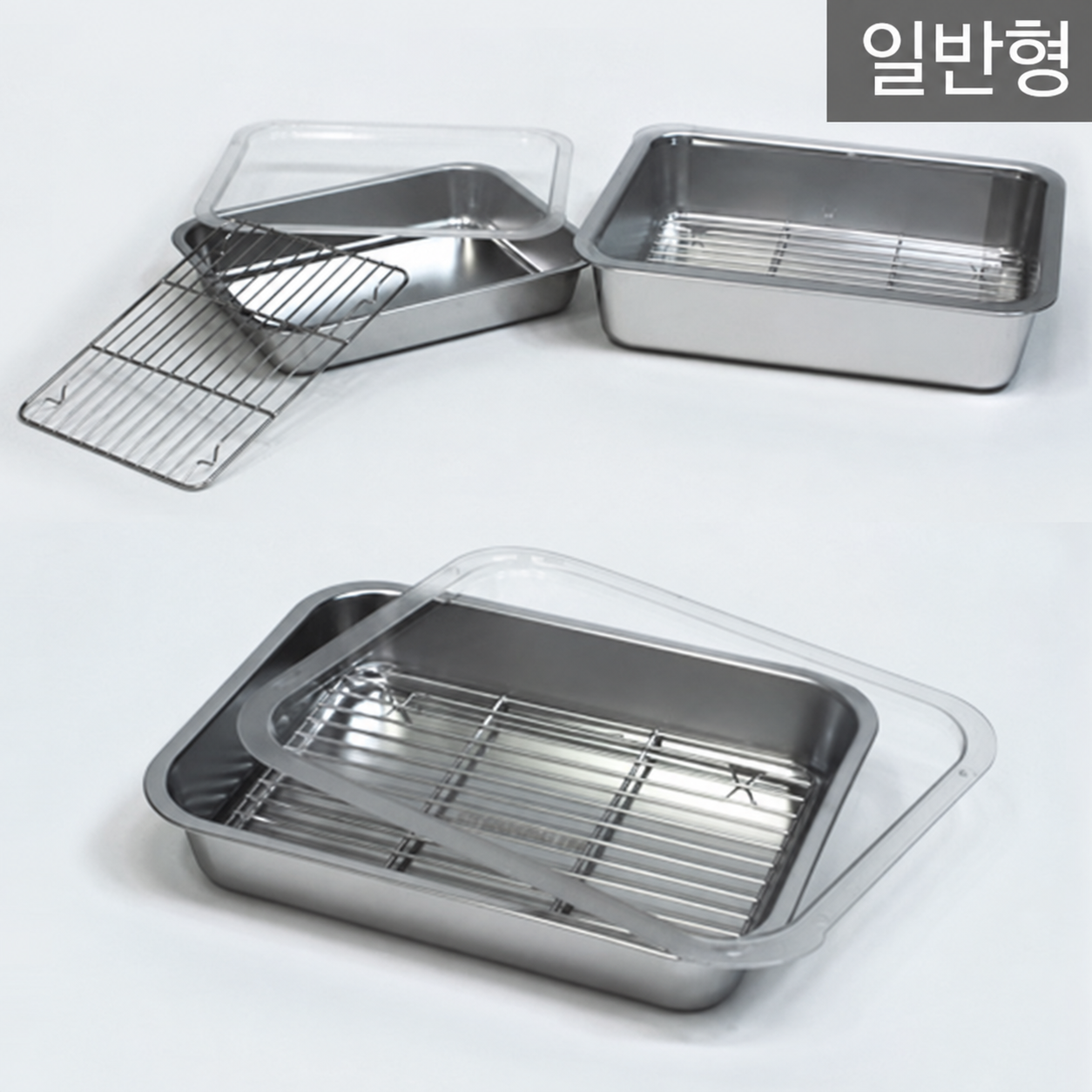 사각스텐트레이(일반형)/스텐용기/스텐밧드/사각트레이(소/대) 리뷰 이미지 1
