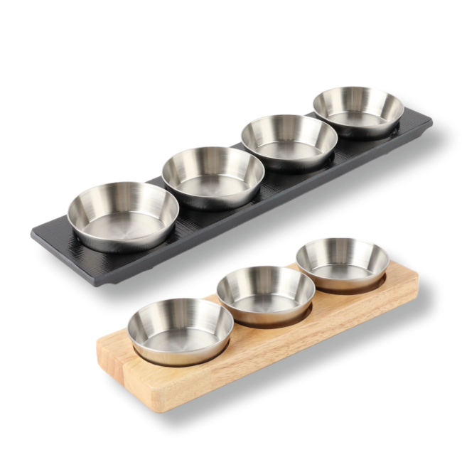 스텐 소스볼 멜라민 소스볼받침 세트 우드받침 소스 그릇 양념종지 종지 찬기 G-0140 G-0120 DS-7975 앞스웨어18-10 DS 4585 DS 2585 리뷰 이미지 1