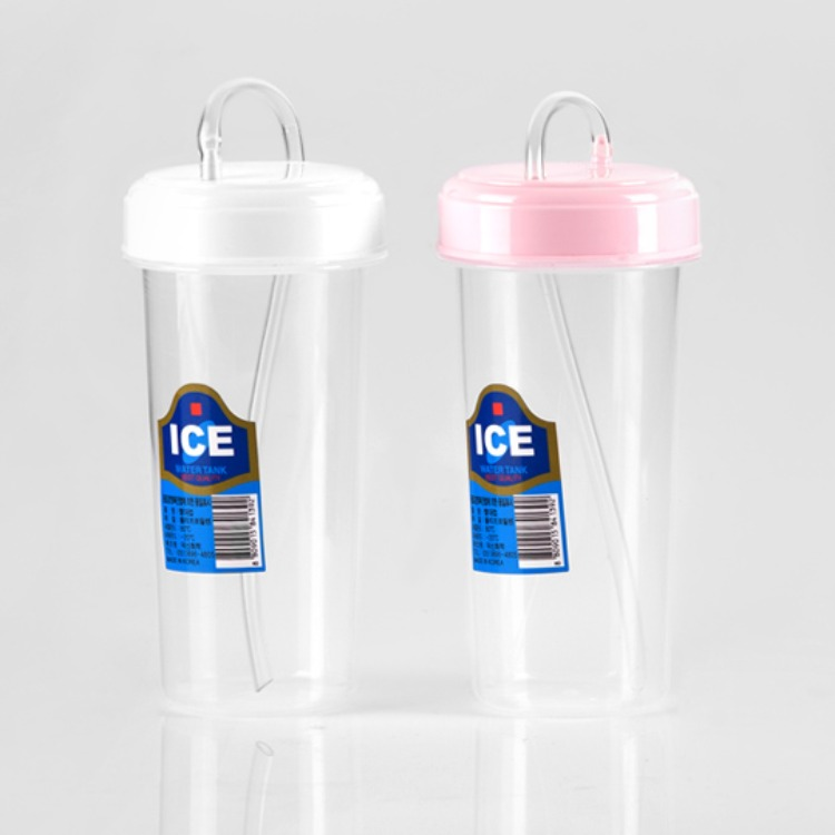 빨대컵/환자용물컵/병원용컵/눈금빨대형물컵(300ml)/빨대물병/색상랜덤 리뷰 이미지 1