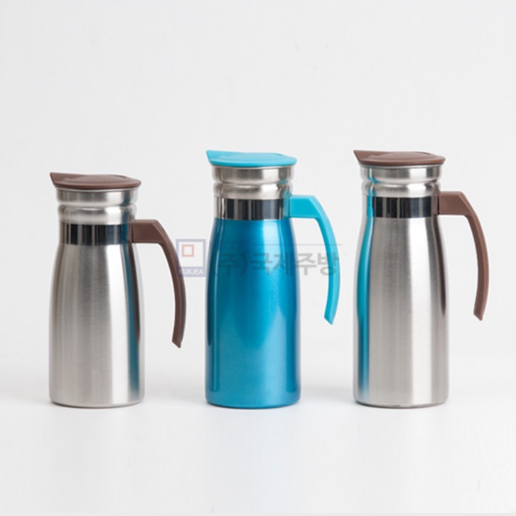 [원리빙]웰빙 손잡이 스테인레스 물병(800ml/1000ml)/스텐물병/업소용 물병 리뷰 이미지 1
