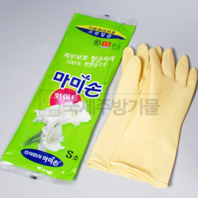 마미손 화이트 고무장갑(소/중/대) 리뷰 이미지 1