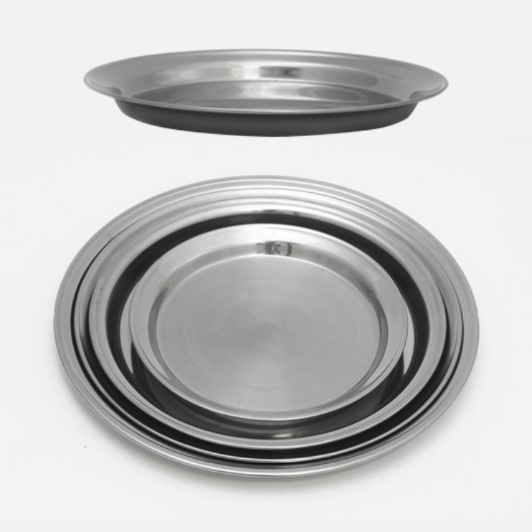 스텐쟁반/ 원형쟁반/스텐레스쟁반/쟁반/1호(16cm)~12호(54cm) 리뷰 이미지 1