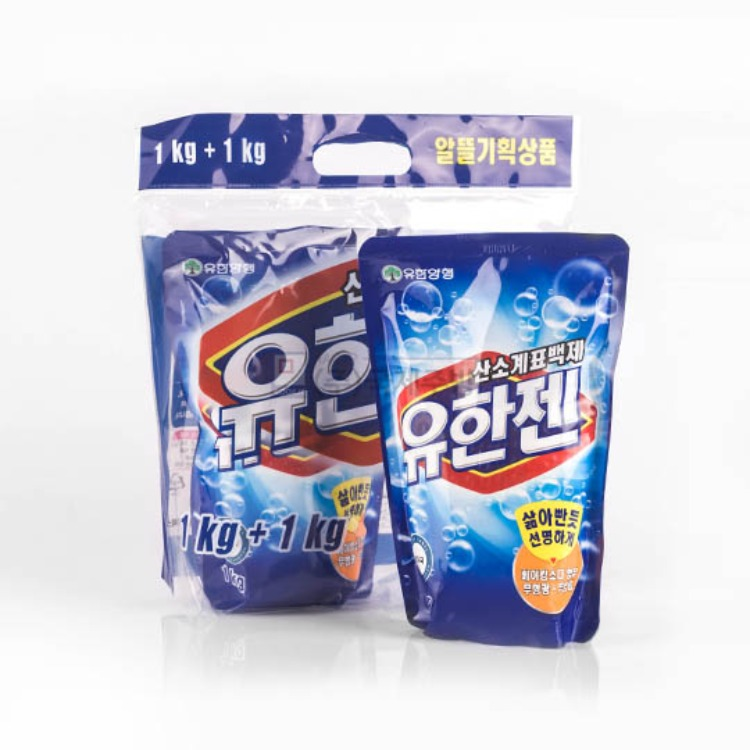 표백제/산소계 표백제 1kg+1kg(2kg) / 살균표백제/ 베이킹함유/유한젠표백제/세탁세제 리뷰 이미지 1